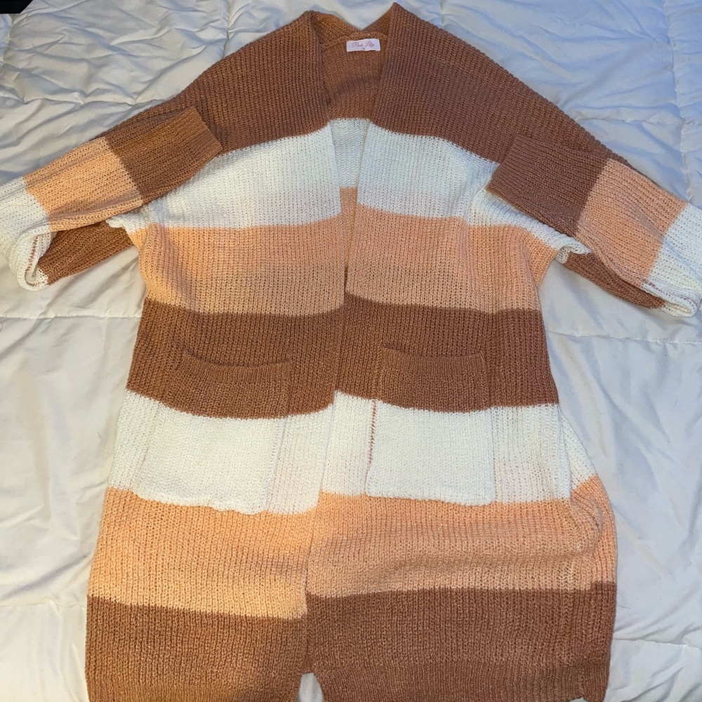 Pink lily cardigan